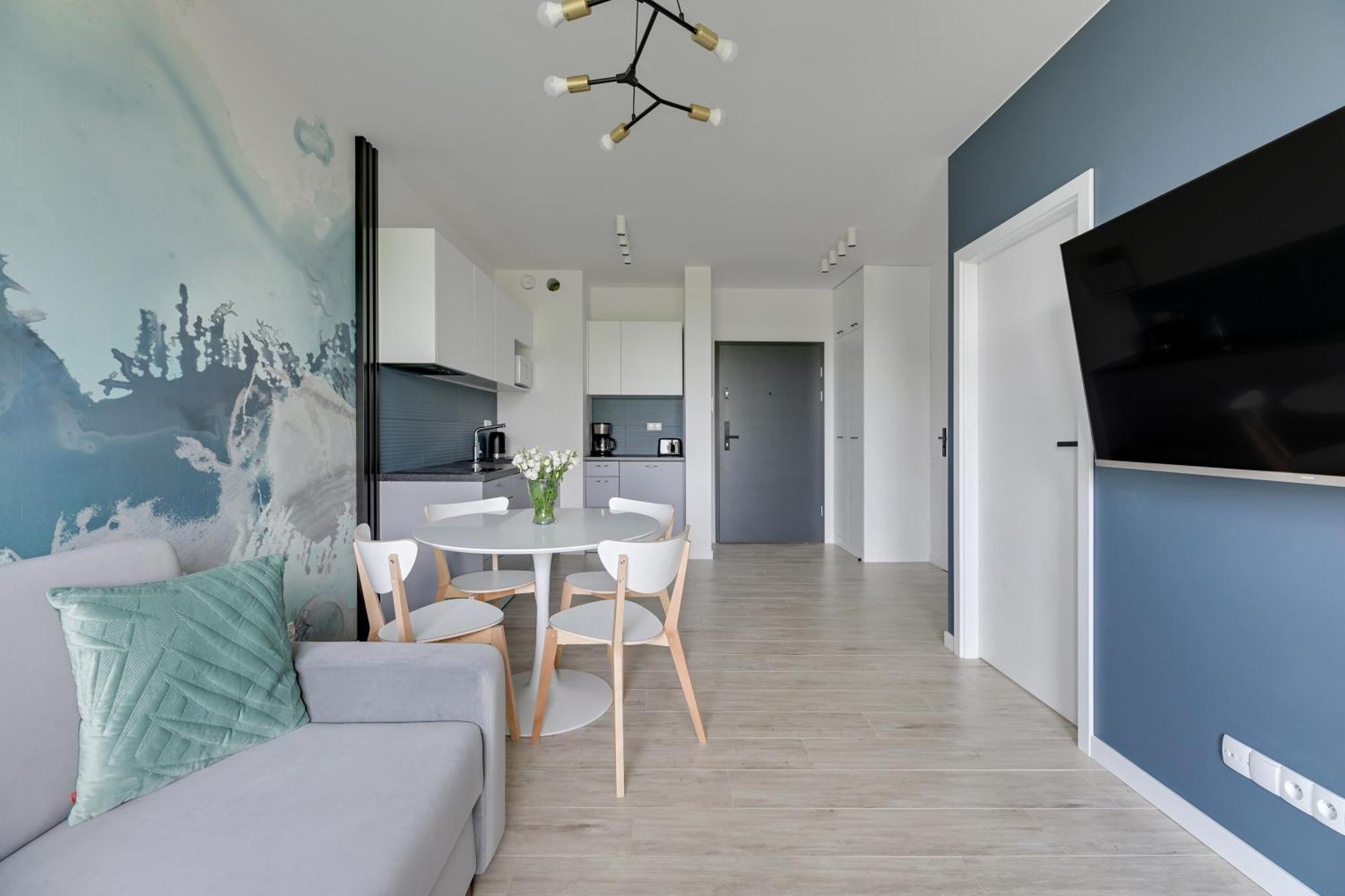 Blue Mandarin - Chlebova Apartments Gdansk Oda fotoğraf