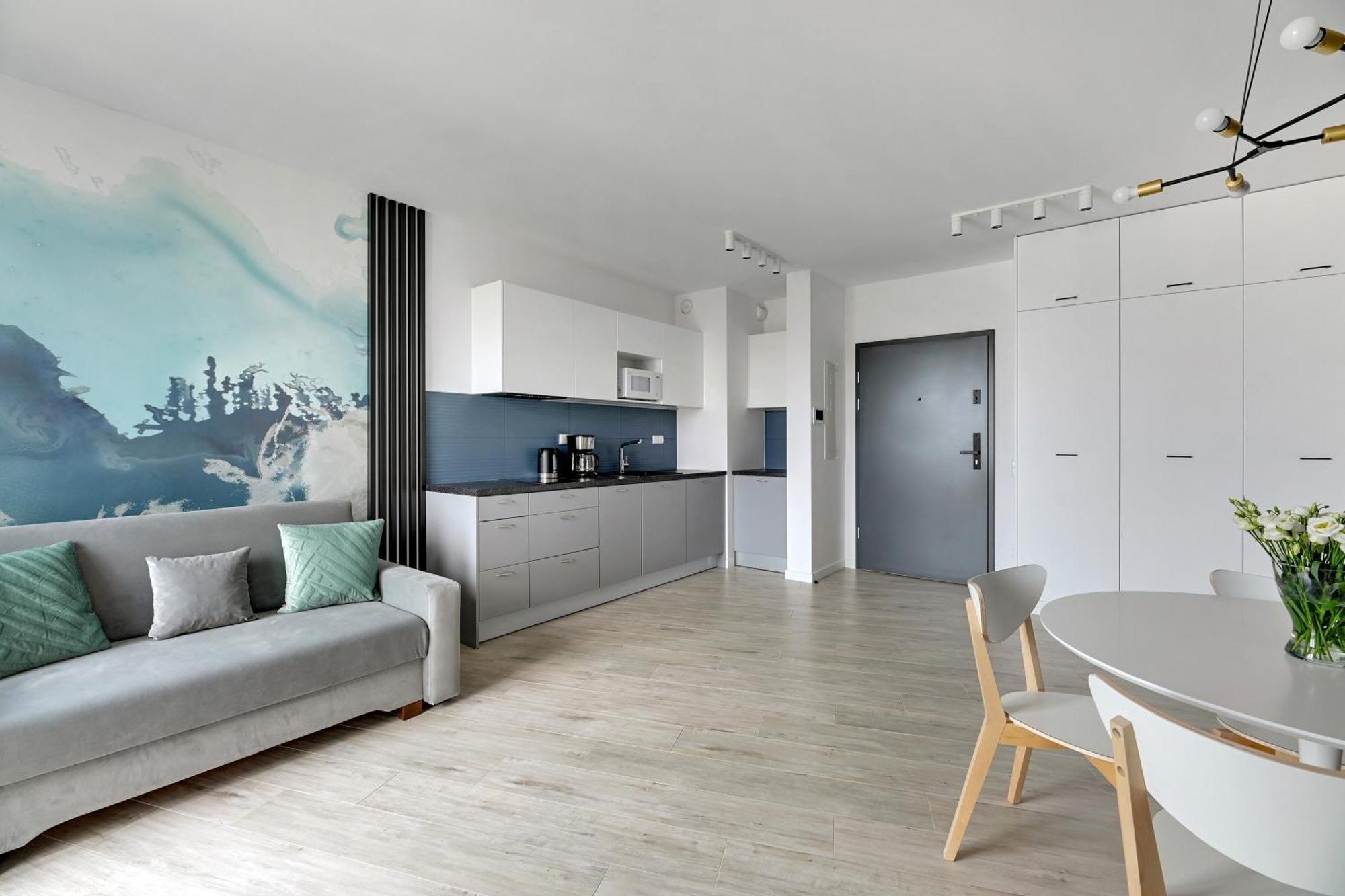 Blue Mandarin - Chlebova Apartments Gdansk Oda fotoğraf